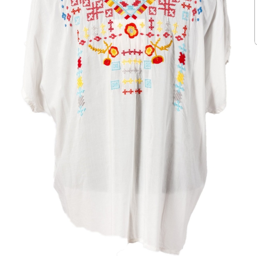 JOHNNY WAS MISSIO BLOUSE in NATURAL WHITE - Picture 2 of 8